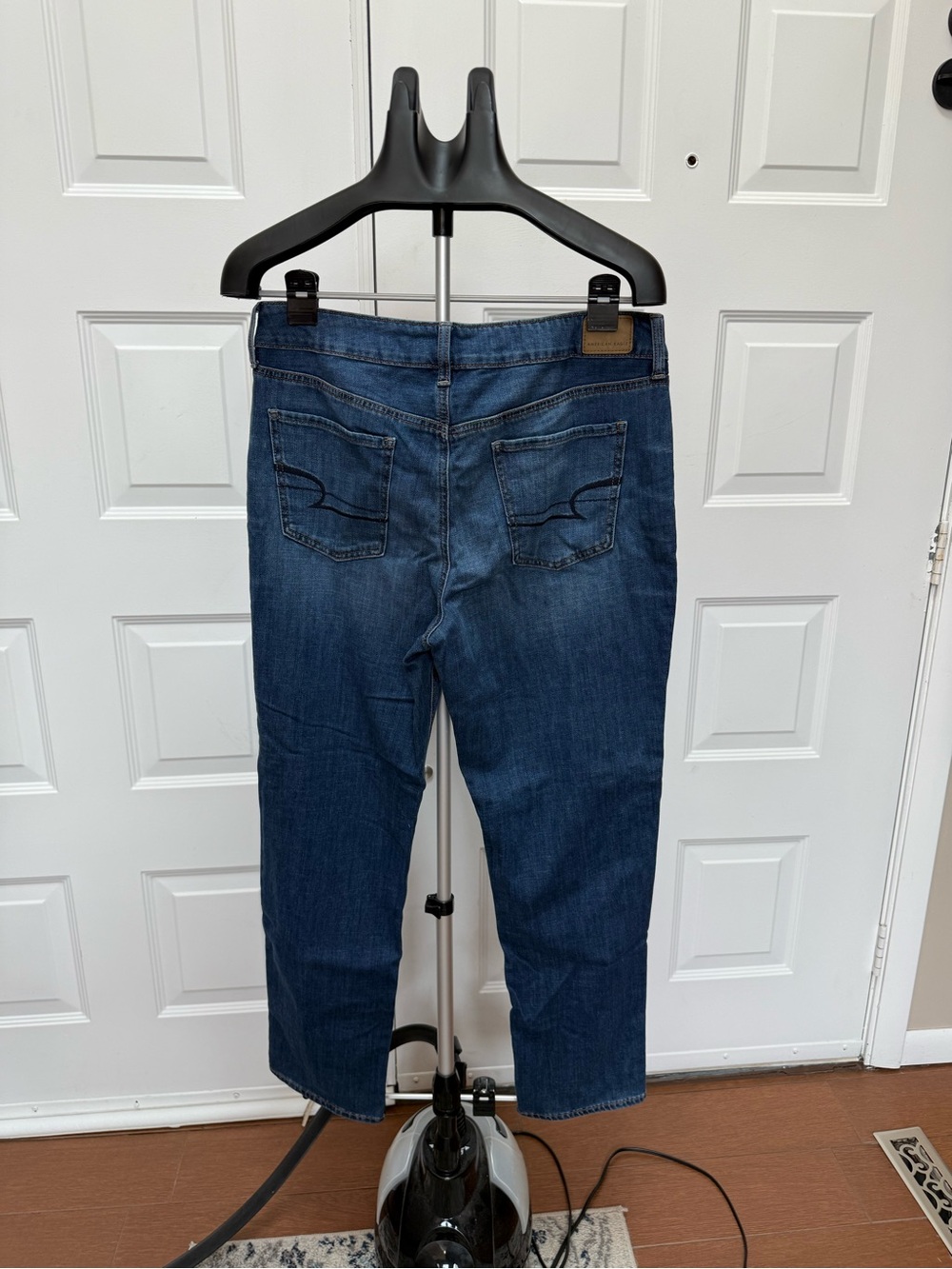 American Eagle Outfitters Women’s Dark Blue Boyfriend Jeans 14 LONG - Picture 6 of 13